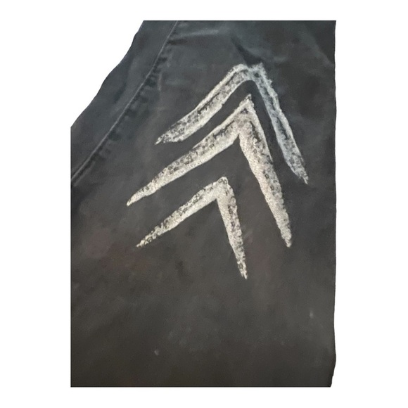 Free People Dotted Ikat Chevron Black Jeans Size 26 - Picture 4 of 9